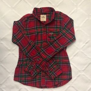 Hollister Stewart Plaid Flannel Top
